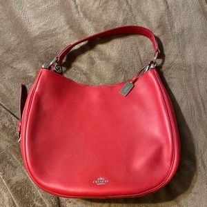 Red Coach handbag